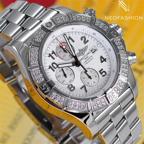 breitling super avenger a13375|Breitling a13370 diamond bezel.